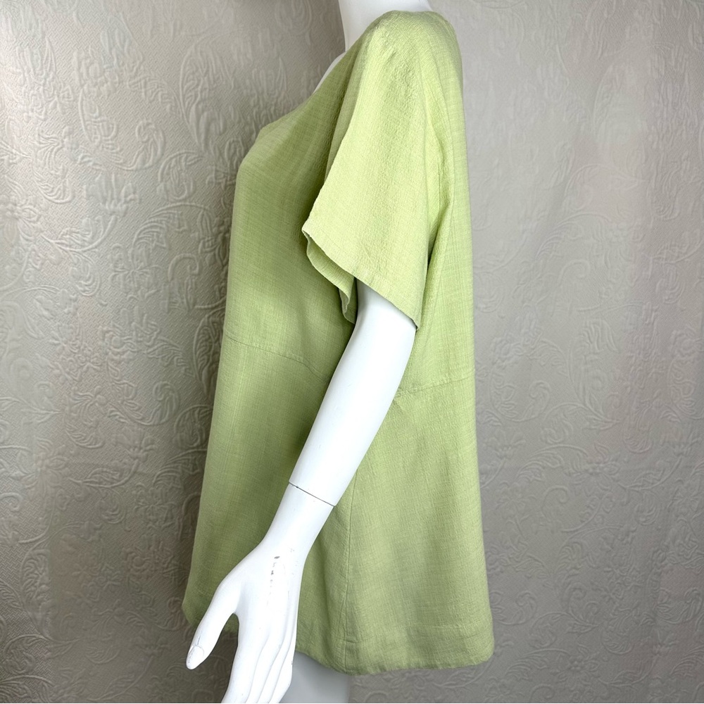 Eileen Fisher Linen Viscose Short Sleeve Top - Picture 5 of 12